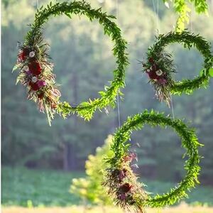 12" Gold Metal Wire Floral Hoop